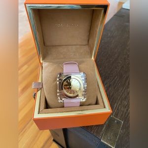 Tory Burch Square Face Izzie Watch-Pink